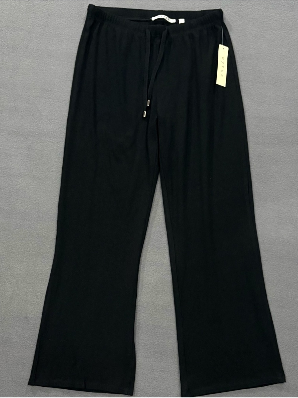 NWT Cyrus Black Ribbed Knit Lounge Pants Women’s Size S